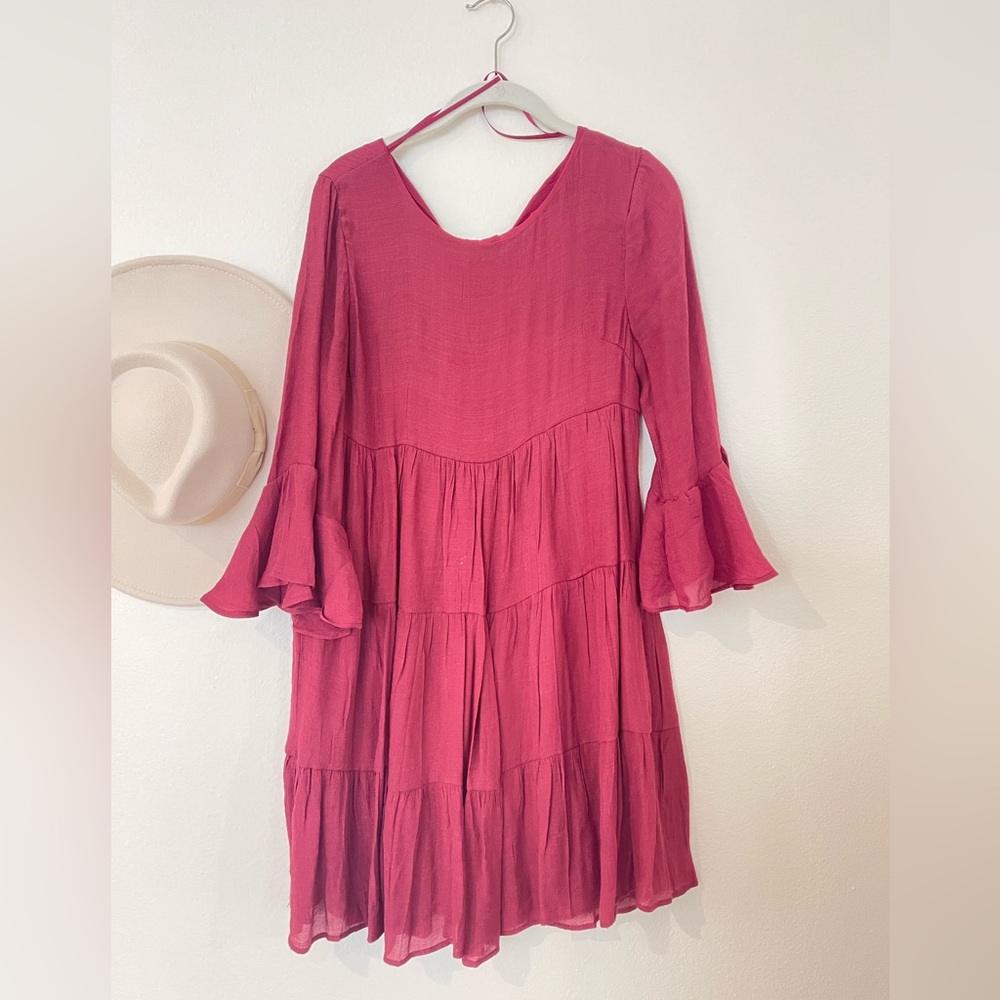 Pink Lily Mid Sleeve Dress